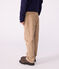 Pantalon droit enfant en velours uni beige ROCHE CLAIR