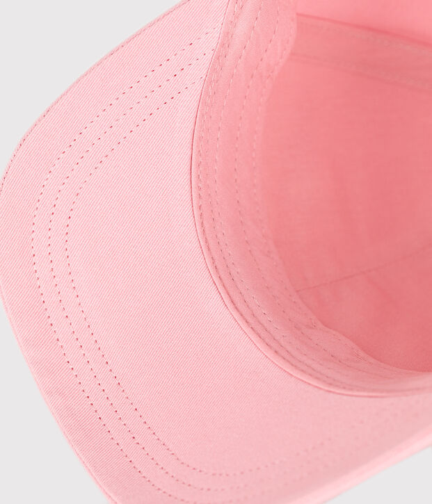 Casquette enfant fille rose  en coton petit bateau rose