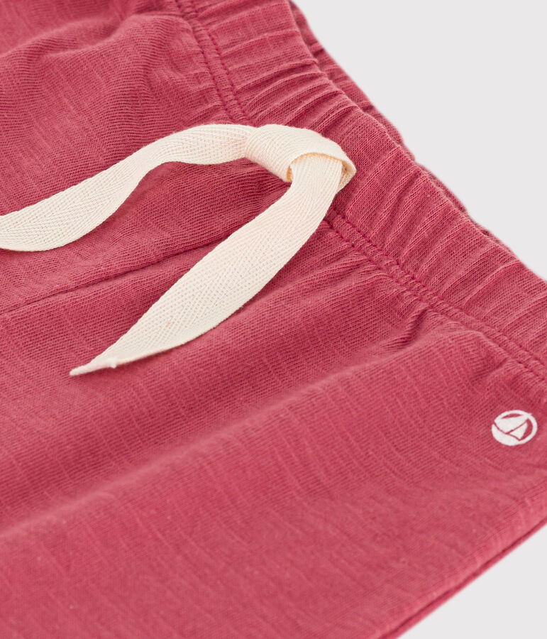 Short b&eacute;b&eacute; en jersey flamm&eacute; uni rose PAPI