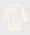 Body croisés manches longues en coton bébé blanc MARSHMALLOW/blanc MULTICO