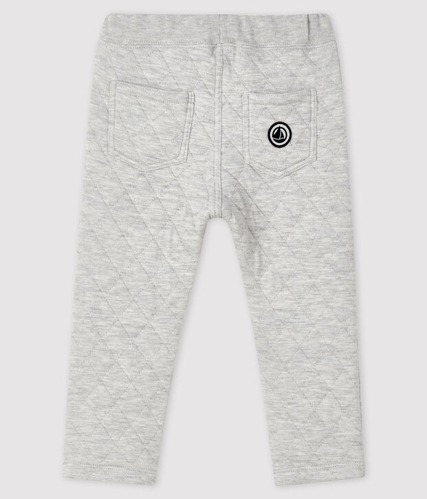 Pantalon en tubique b&eacute;b&eacute; gar&ccedil;on gris chin&eacute; clair
