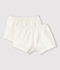 Lot de 2 shorties blancs petite fille en coton biologique