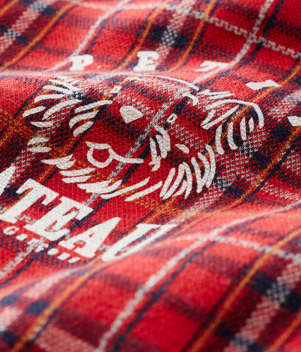 Sweatshirt b&eacute;b&eacute; gar&ccedil;on en maille &agrave; carreaux rouge/multicouleur