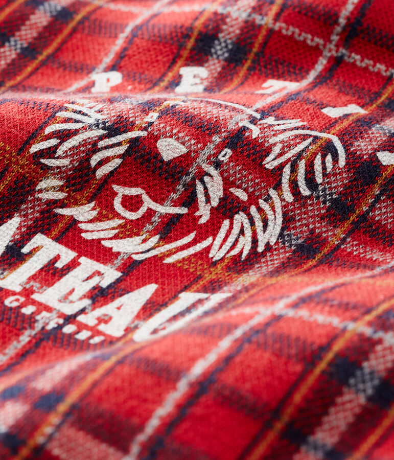 Sweatshirt b&eacute;b&eacute; gar&ccedil;on en maille &agrave; carreaux rouge/multicouleur