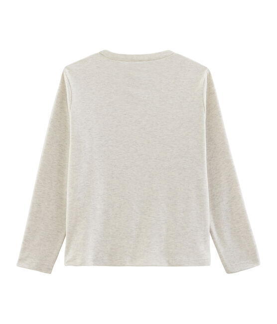 Tee-shirt manches longues enfant garçon beige MONTELIMAR CHINE