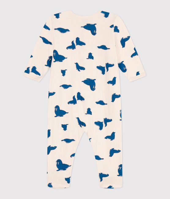 Pyjama bébé en tubique morses blanc AVALANCHE/ MULTICO