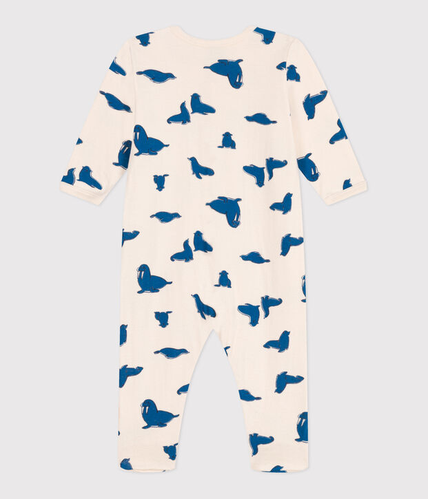Pyjama b&eacute;b&eacute; en tubique morses &eacute;cru/multicouleur