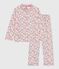 Pyjama boutonné enfant en coton imprimé blanc MARSHMALLOW/blanc MULTICO