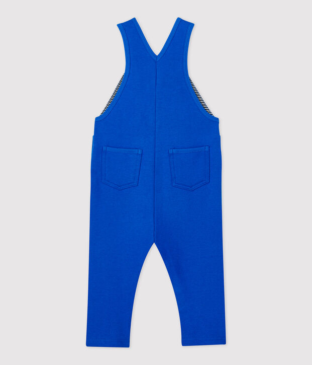 Salopette longue en molleton b&eacute;b&eacute; bleu