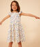 Robe imprimée sans manche en popeline enfant fille blanc MARSHMALLOW/blanc MULTICO