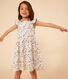 Robe imprimée sans manche en popeline enfant fille