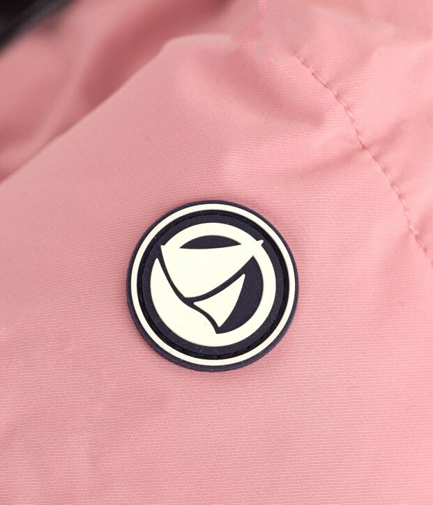 Doudoune b&eacute;b&eacute; en polyester uni rose