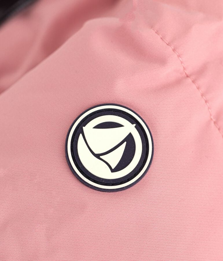 Doudoune b&eacute;b&eacute; en polyester uni rose