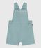 Salopette bébé en coton jambes courtes, unie vert PAUL