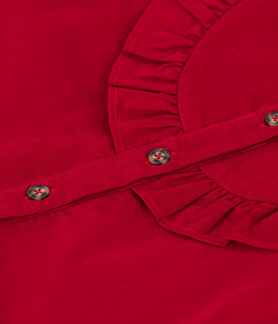 Blouse en velours fin enfant fille rouge CORRIDA