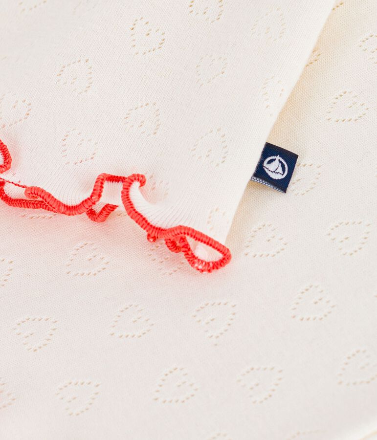 Tee-shirt enfant manches courtes en coton &eacute;cru