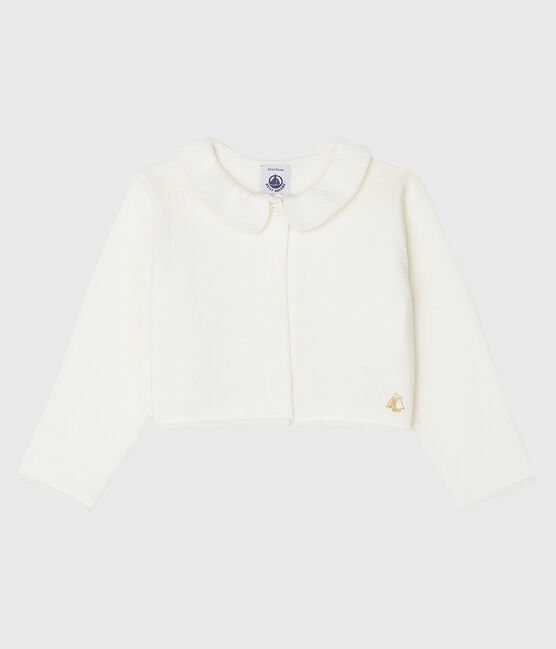 Bolero bébé fille blanc MARSHMALLOW