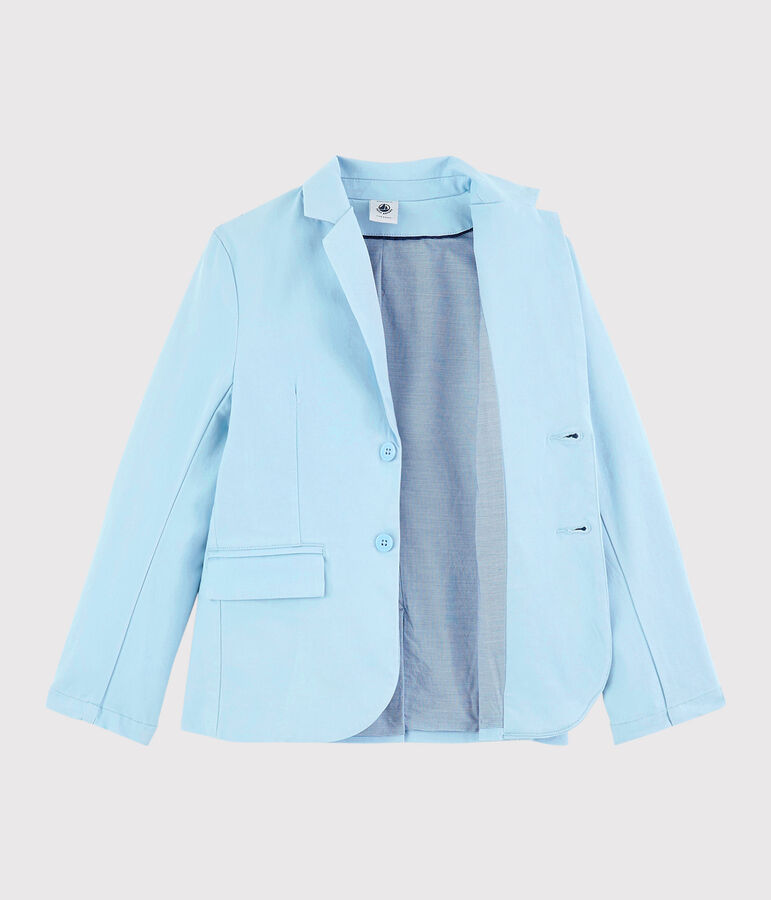 Veste en serge enfant gar&ccedil;on bleu JASMIN