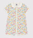 Combinaison courte fleurs en coton bébé