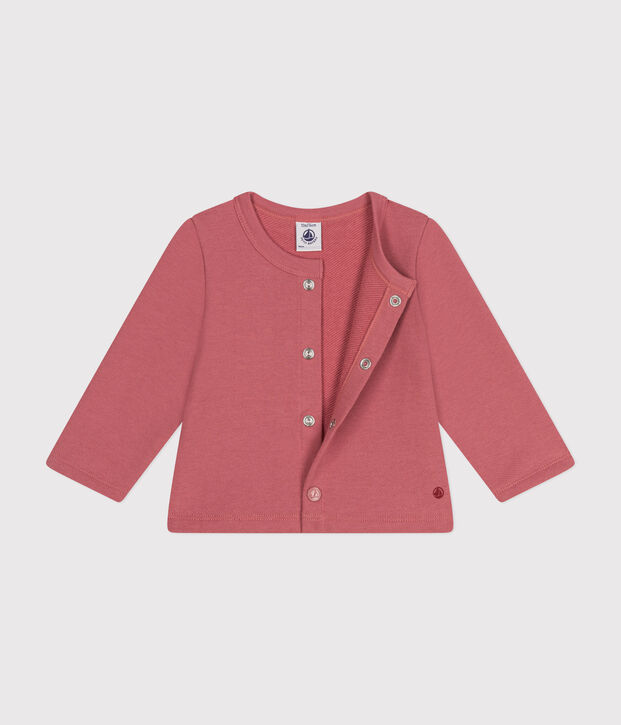 Cardigan en molleton b&eacute;b&eacute; rose