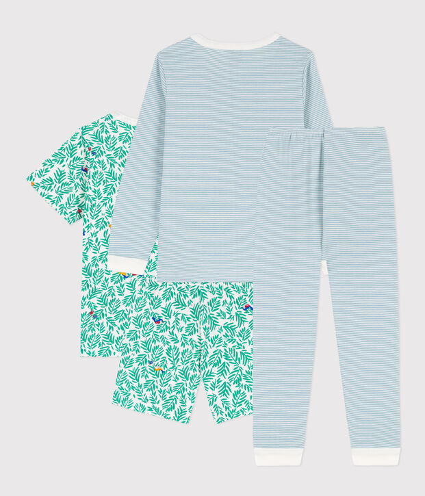 Lot de 2 pyjama/pyjacourt en coton petit gar&ccedil;on multicouleur