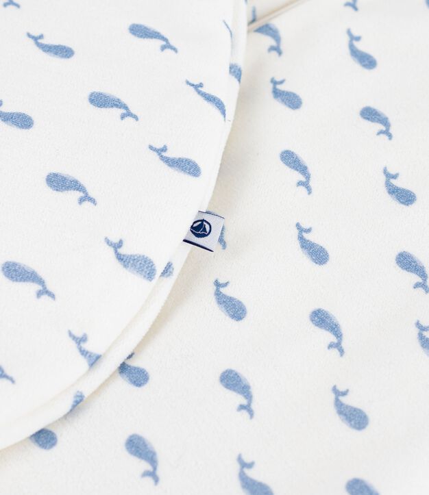Gigoteuse b&eacute;b&eacute; en velours imprim&eacute; baleines TOG 3 bleu/bleu