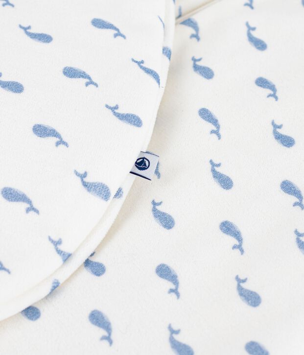 Gigoteuse b&eacute;b&eacute; en velours imprim&eacute; baleines TOG 3 bleu/bleu