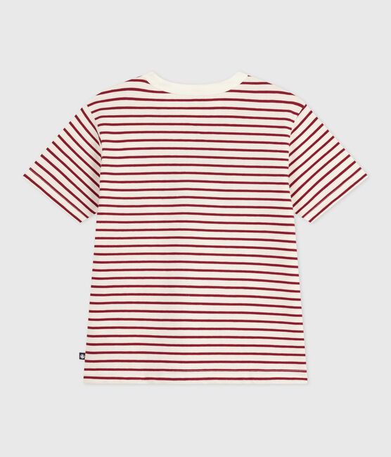 Tee-shirt enfant à manches courtes imprimé rouge MILK/ AMARANTE
