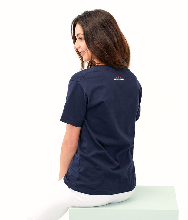 Tee shirt unisexe bleu marine