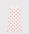 Nuisette en coton Femme blanc MARSHMALLOW/rouge TERKUIT