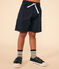Short en twill de coton et lin enfant bleu SMOKING