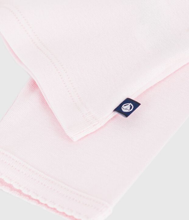 Cardigan b&eacute;b&eacute; en coton uni rose clair