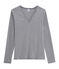 Tee shirt manches longues iconique femme bleu SMOKING/blanc MARSHMALLOW