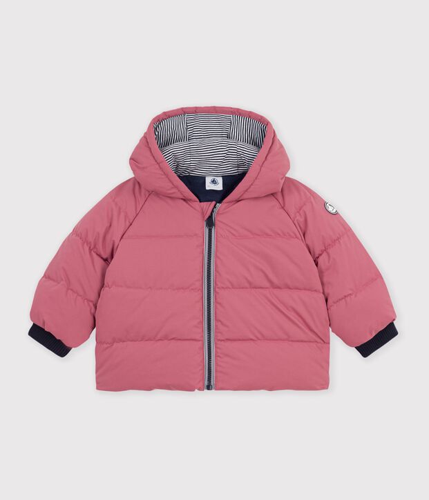 Doudoune b&eacute;b&eacute; en polyester uni rose