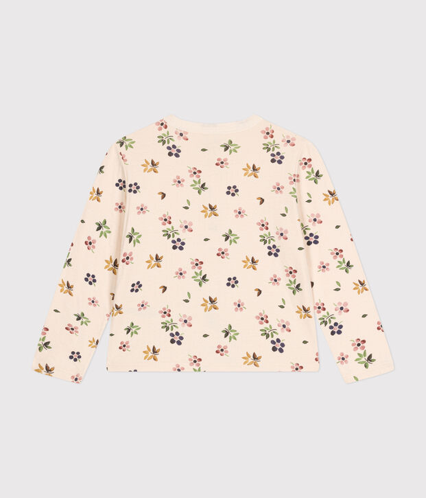 Cardigan en tubique enfant fille &eacute;cru/multicouleur