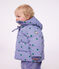 Doudoune b&eacute;b&eacute; en polyester imprim&eacute; animalier violet/multicouleur
