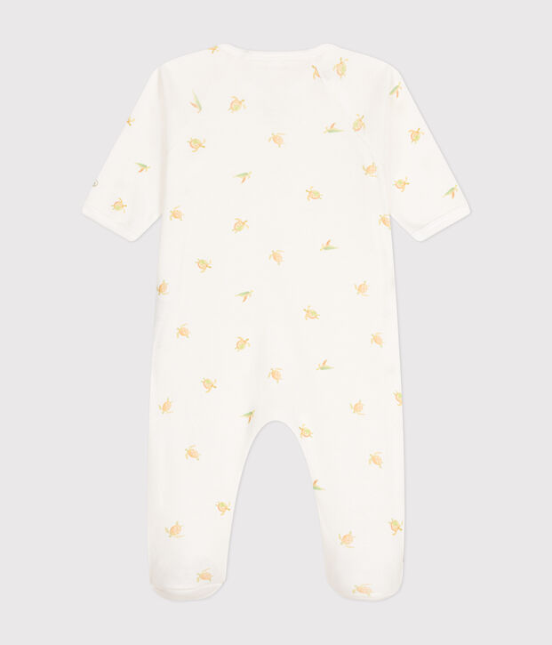 Pyjama b&eacute;b&eacute; en coton blanc/multicouleur