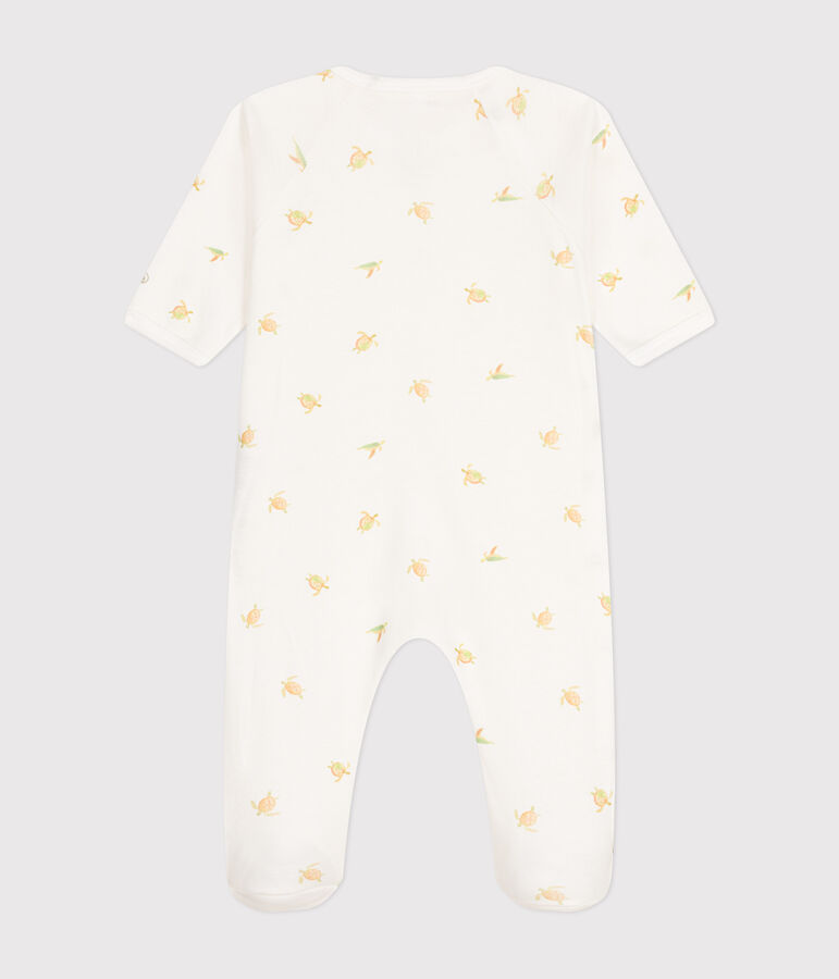 Pyjama b&eacute;b&eacute; en coton blanc MARSHMALLOW/blanc MULTICO