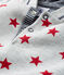 Sweatshirt à capuche bébé garçon en maille imprimée gris BELUGA/rouge TERKUIT CN