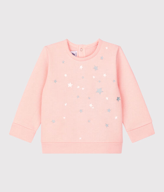 Sweat en molleton bébé. rose MINOIS