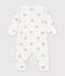 Pyjama b&eacute;b&eacute; en coton sans pieds imprim&eacute; c&oelig;urs blanc/multicouleur