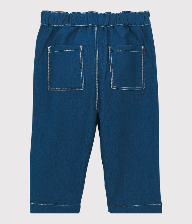 Pantalon en coton b&eacute;b&eacute;. bleu