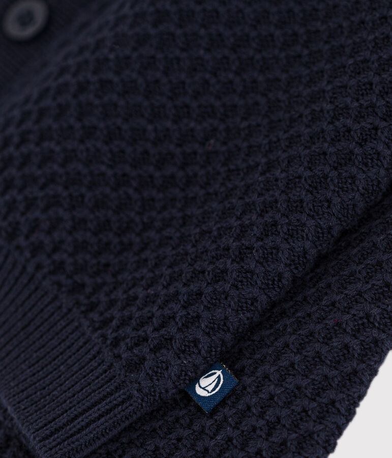 Cardigan en tricot de coton b&eacute;b&eacute; bleu