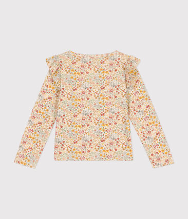 Tee-shirt manches longues en côte enfant fille