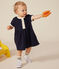 Robe manches courtes en coton bébé bleu SMOKING