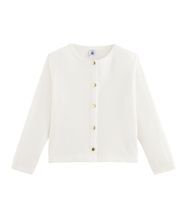 Cardigan enfant fille blanc MARSHMALLOW