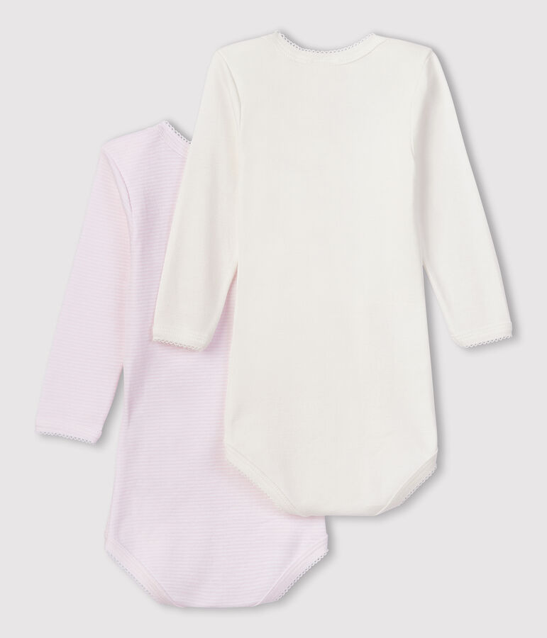 Lot de 2 bodies ray&eacute; manches longues coton biologique variante 1