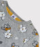 Robe manches longues enfant fille gris SUBWAY/blanc MULTICO