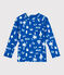 Teeshirt de bain anti uv enfant manche longue imprimé bleu PORCELANA/ MARSHMALLOW