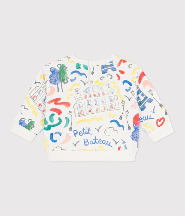 Sweatshirt b&eacute;b&eacute; en coton imprim&eacute; Op&eacute;ra de Paris blanc/multicouleur